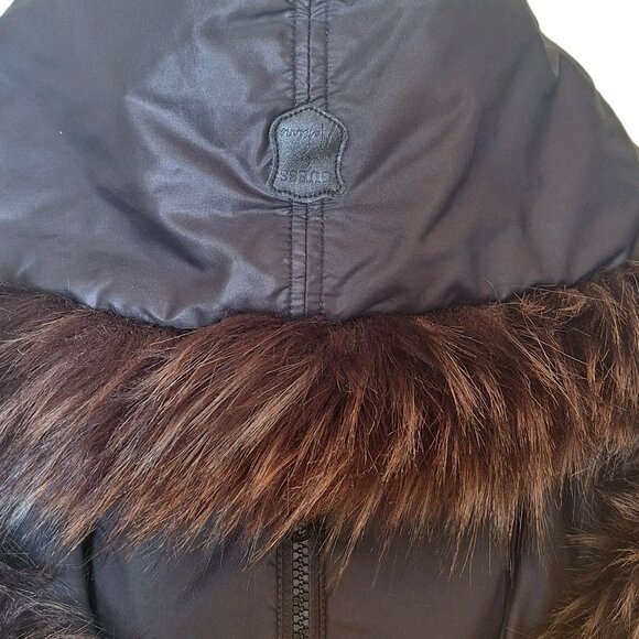 GUESS BY MARCIANO JAYDE Down Puffer Coat Jet Black SIZE LARGE - Picture 12 of 14
